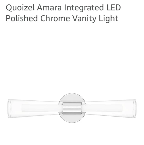 Bathroom Light Fixture,Vanity Light Amara Integrated LED Polished Chrome NEW  - Picture 1 of 8