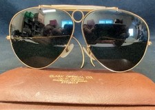Vintage Ray Ban Aviator Bullet Hole Shooter Sunglasses Bausch  Lomb Sunglasses