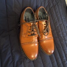 Bruno Marc Boys Brown Dress Loafer Shoes Size 4