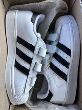 Adidas Superstar CF C Little Kids 13.5 K Cloud White/Core Black EF4838 Black