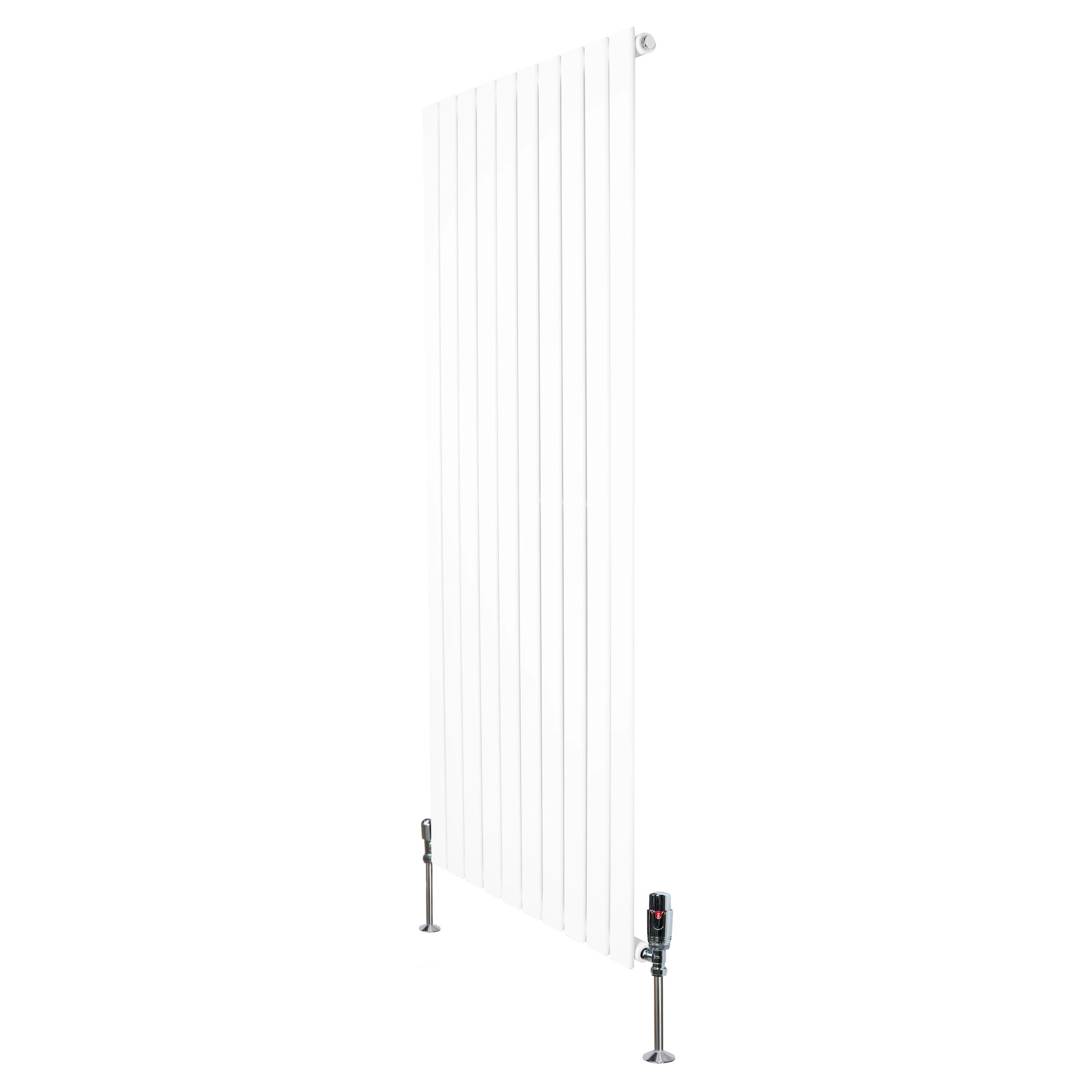 Flat Single Column Radiator 1600mm x 700mm & TRV Chrome Valves