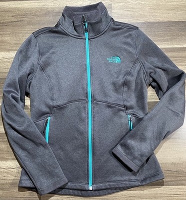 The North Face Full Zip Jacket Women s Medium Gym Hiking Gorpcore Gray & Teal