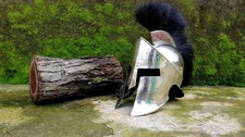 Silver Finish Spartan Helmet King Leonidas Helmet 300 Movie Great Spartan Gift