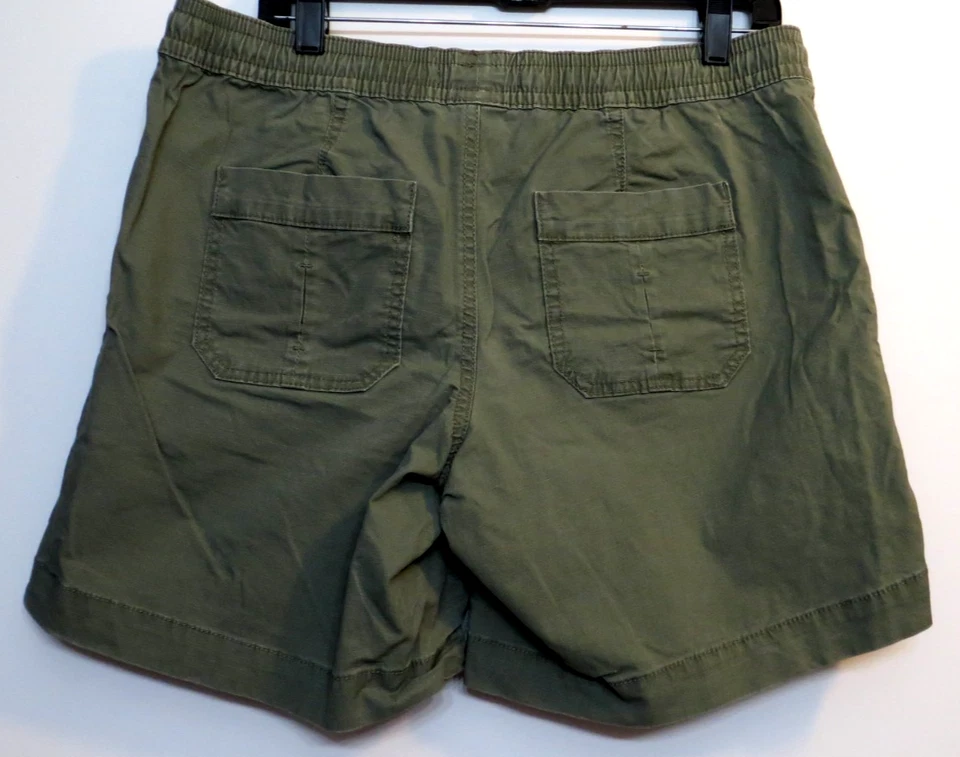 Pantalones Cortos Natural Reflections Para Mujer Medianos Verdes Cintura Elástica Bolsillos Senderismo Foto 2 de 4