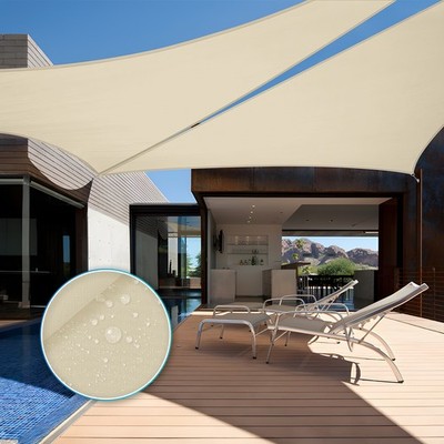Sun Shade Sail Triangle Shelter Cover Waterproof Awning Canopy UV Garden Outdoor