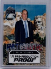 Brian Cashman 2025 Leaf 4th Of July Baseball 1/1 Pre Production Proof