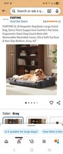 FURTIME XL Orthopedic Dog Beds Large Sized Dog, Extra Thick Supportive...