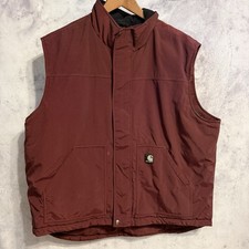 Carhartt V27 RDW Vest Mens 2XL Insulated Soft Shell Workwear Red