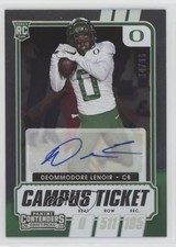 2021 Contenders Draft Picks Campus Ticket 34/99 Deommodore Lenoir #303 Auto 3c5