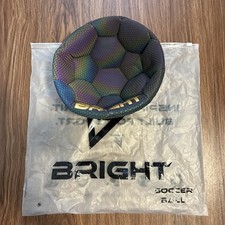 BRIGHT Luminous Soccer Ball-Reflective- Holographic- Glow in the Dark- New