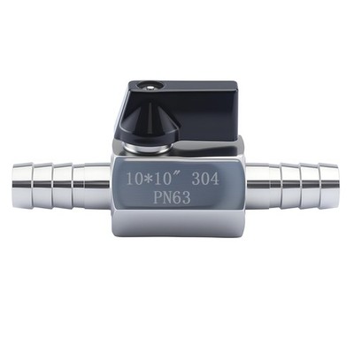 3/8  Hose Barb Ball Valve, 304 Stainless Steel Mini Fuel Shut Off Valve,Heate...