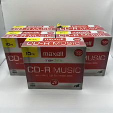 Maxell Maxdata CD-R Music 700MB 80min 32x Recordable 5 10-Pack Jewel Case