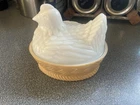 Vintage Milk Glass Hen on Nest Avon 1970's 4.5" High 5" Long
