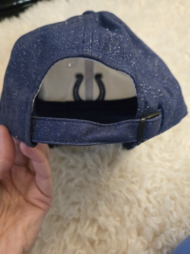 Women's Colts Hat With Blue Shimmer - Picture 2 of 3
