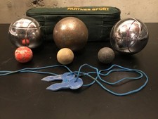 VINTAGE PETANQUE BOULES WITH CASE