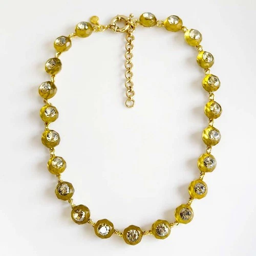 17" Jcrew Crystal Bubble Statement Necklace Chic Women Party Vacation Jewelry