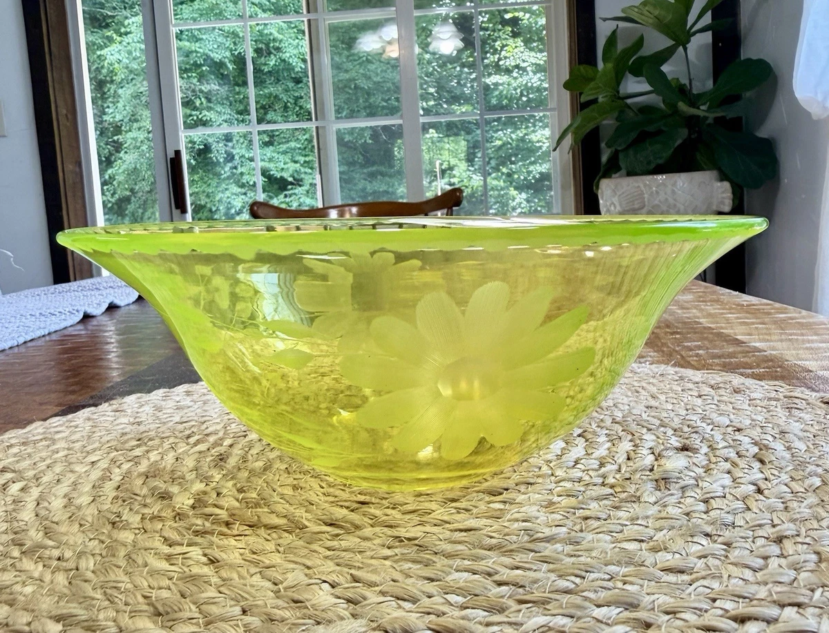 Glass Yellow Collectible Bowls for sale | eBay