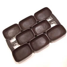 RARE Antique R&E Mfg. Co. Rectangle Gem Pan, Antique Cast Iron