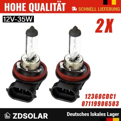 2X TECPO H8 HALOGEN GLÜHBIRNE 12V 35W AUTO-LAMPE NEBEL TAGFAHRLEUCHTE 12360CDC1