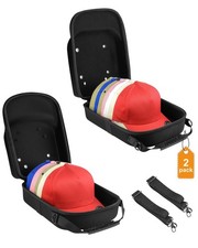 Hard Hat Travel Case Organizer Holder Black 2 Pack Trolley Sleeve Strap