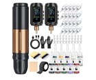 EMRICE Wireless Tattoo Gun Kit, Professional Cordless Multicolor Ink and More!