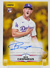 2025 Stadium Club Ben Casparius Autographs Yellow On Card Auto #SCBA-BCA Dodgers