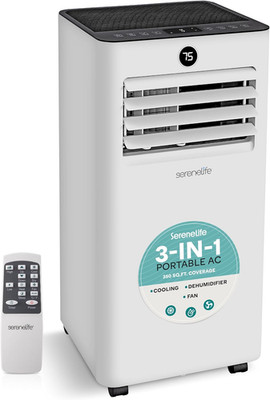Serenelife 8000 BTU Portable Air Conditioner, Small AC Unit with Dehumidifier an