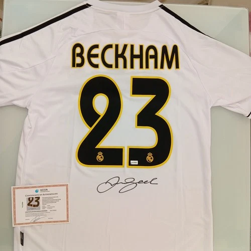 David Beckham Original Autographed Real Madrid Soccer Jersey COA