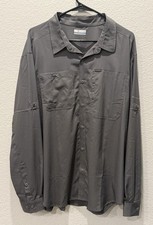 Columbia Omni-Shade Sun Protection Gray Fishing Shirt Men’s XL Long Sleeve Columbia Omni-Shade Sun Protection Gray Fishing Shirt Men’s XL Long Sleeve - Image 1