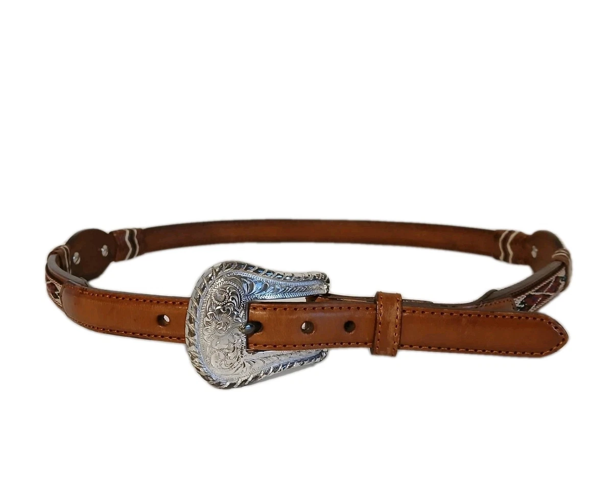Justin Boots Tan Suede Belt with Decorative Silver Buckle Justin Boots Leather Silver Belts for Women for sale | eBay main image 3