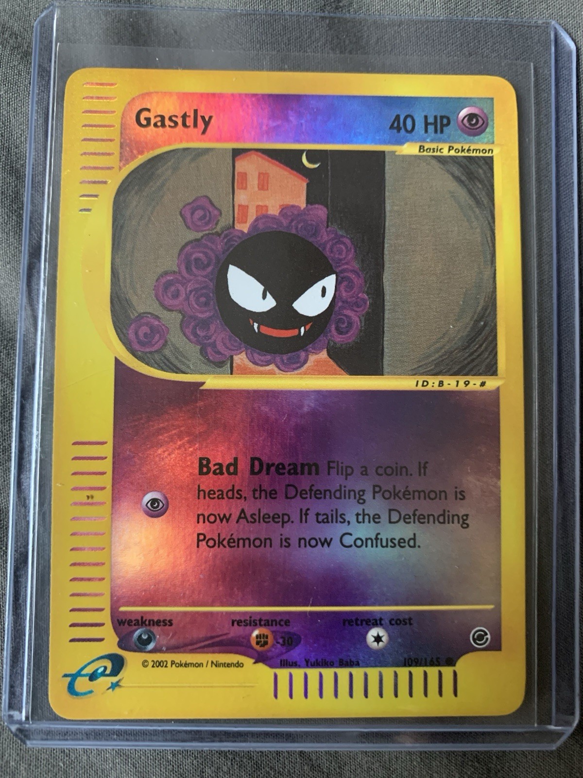 Pokemon Card - Expedition 109/165 - GASTLY (reverse holo) - NM