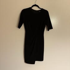 Lulus Women S Black Ponte Knit Westwood Black Half Sleeve Sheath Dress NWT