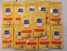 (12)x20ct Pack Wet Ones Antibacterial Hand Wipes Tropical Splash 240ct Total 