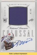 2015 Panini National Treasures 47/99 Karlos Williams #RCO-KA Auto RC READ z5i