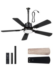 Ceiling Fan with Light 42" Low Profile Flush Mount Remote 6 Speed Quite