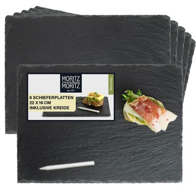 Moritz & Moritz Schieferset Thyme - 6 kleine Platten 22 x 16 cm