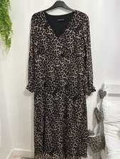 Uk 20 Leopard Print Midi/max Dress By Jameela Jamil Bnwot Dress