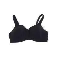 Torrid Active Bra 46D Black Underwire Lined Sport Bra Training Active Hook EUC