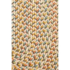 Confetti Bright Bold 5-Carrier Braided Rug - Beige