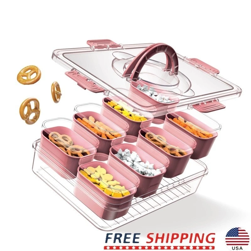 8 Compartment Snack Container Portable Food Storage Box Picnics Charcuterie New
Opens in a new windo