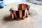 Renoir Copper See Saw Look Art Deco Modernist Cuff Bracelet