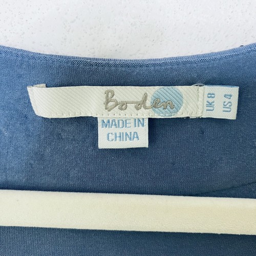 Top Boden Lentejuelas Muesca Escote Talla 4 Manga Larga Cuello en V Elastizado - Imagen 10 de 11