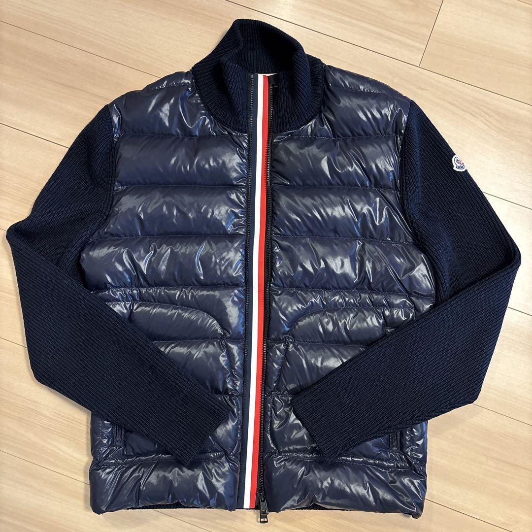Moncler Maglione Tricot Down Cardigan Knit Jacket L Navy QR Moncler Maglione Tricot Down Cardigan Knit Jacket L Navy QR