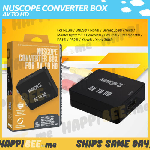 NuScope Converter Box (AV To HD)🍯PS1/SNES/XBOX/NES Cable Adapter Switch Cord - Afbeelding 1 van 6