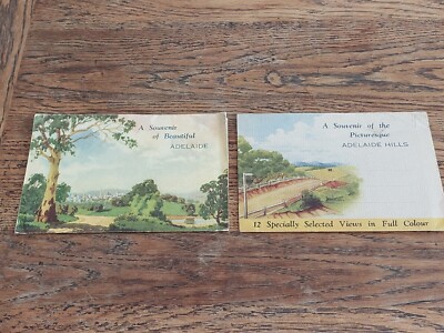 Photographic Booklet Adelaide & Adelaide Hills SA 24 Views Photo Sheets Postcard