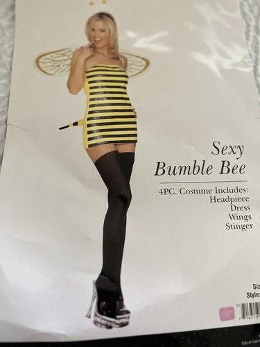 Sexy Bumblebee Women's Adult Size S/M Completed Leg Avenue 4 Piece Costume* - Picture 4 of 4