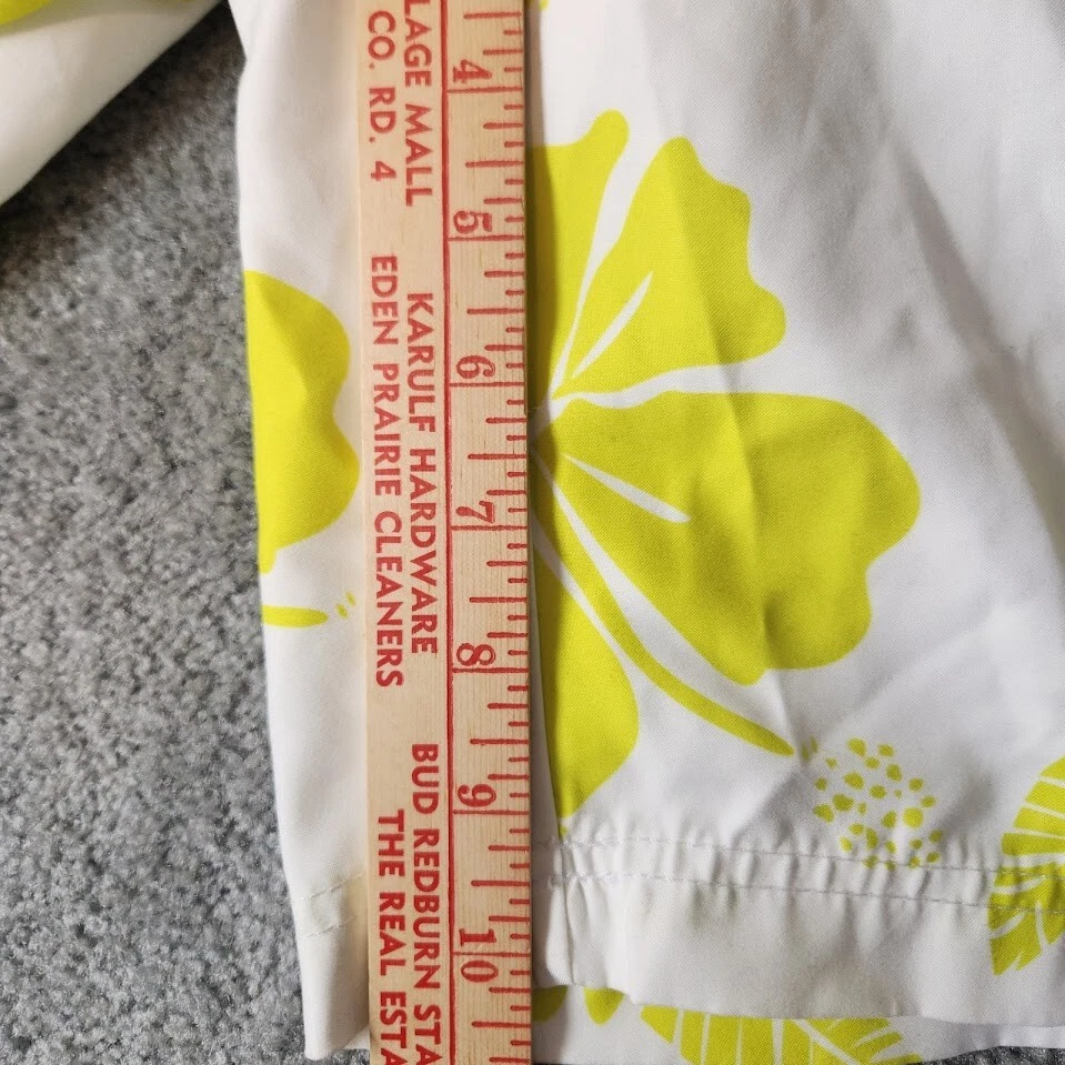 Pantalones cortos de natación Op Ocean Pacific para hombre talla 40-42 bolsillos amarillo blanco Foto 4 de 4