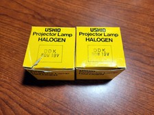 TWO DDK Ushio 80W 19V AV/Photo Projection bulb - new old stock -