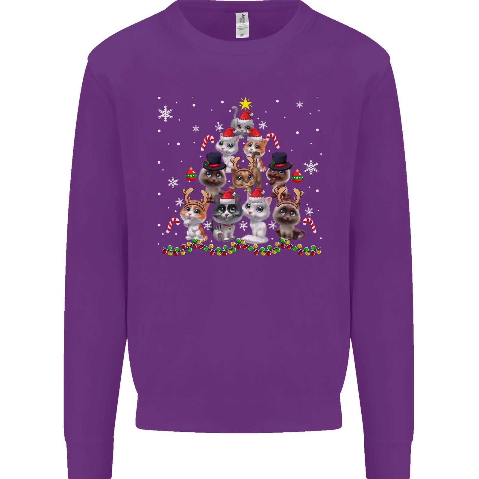 Christmas Cat Tree Men's Sweatshirt