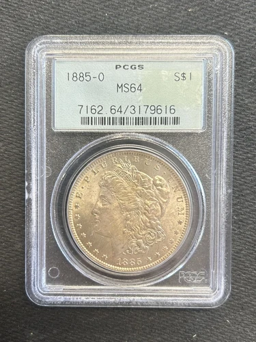 1885-O OGH * PCGS MS64 * Silver MORGAN Dollar $1 * Old Green Holder  Eye Appeal!